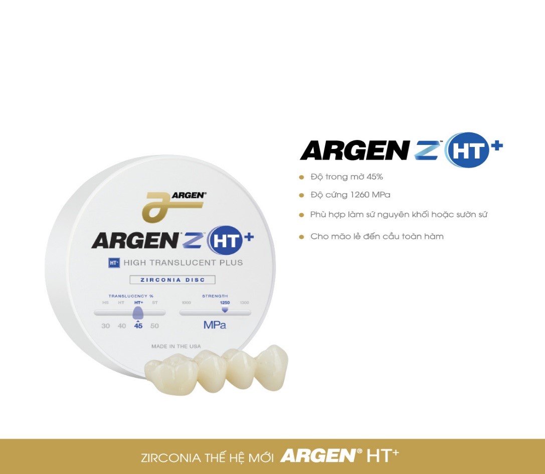 SỨ ZIRCONIA CAO CẤP ARGEN HT+